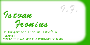 istvan fronius business card